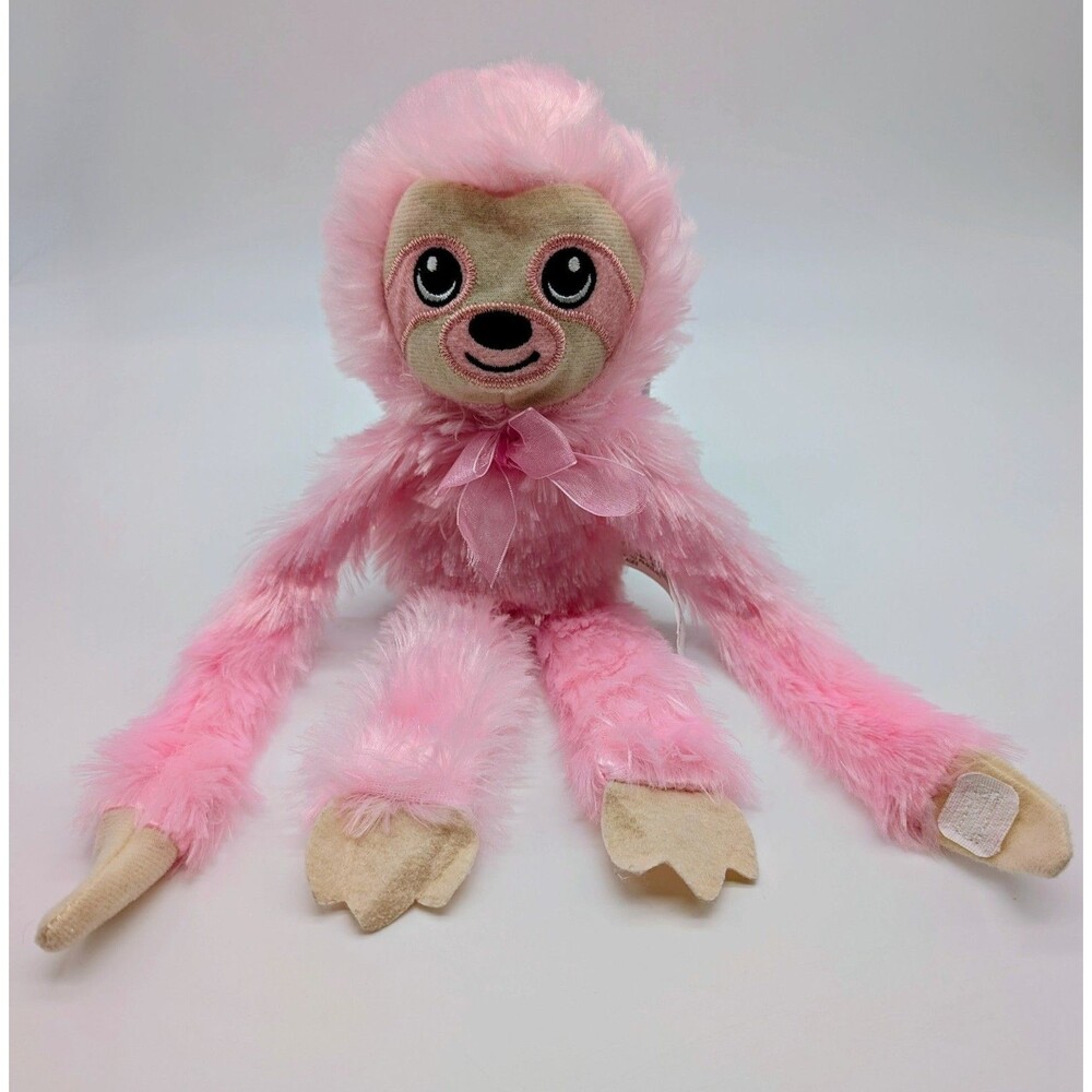 Greenbrier International Pink Sloth Plush Hanging Stuffed Animal Toy 13.5 in